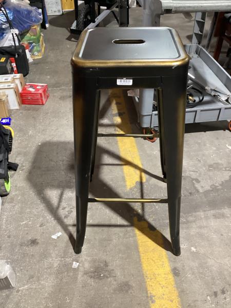Lot # 2012 Flash Furniture Kai Commercial Grade 30" High Backless Distressed Copper Metal Indoor-Outdoor Barstool