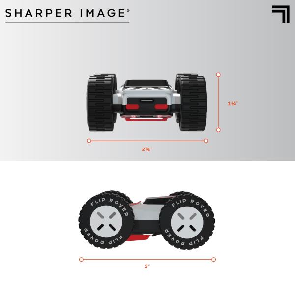 Lot # 1233 Sharper Image® Toy RC X-Treme Flip High-Performance Remote Control Vehicle with Double-Sided Driving, LED Lights, Performs Spins, Flips & Donuts, 3-Pieces, Blue, Age 6+