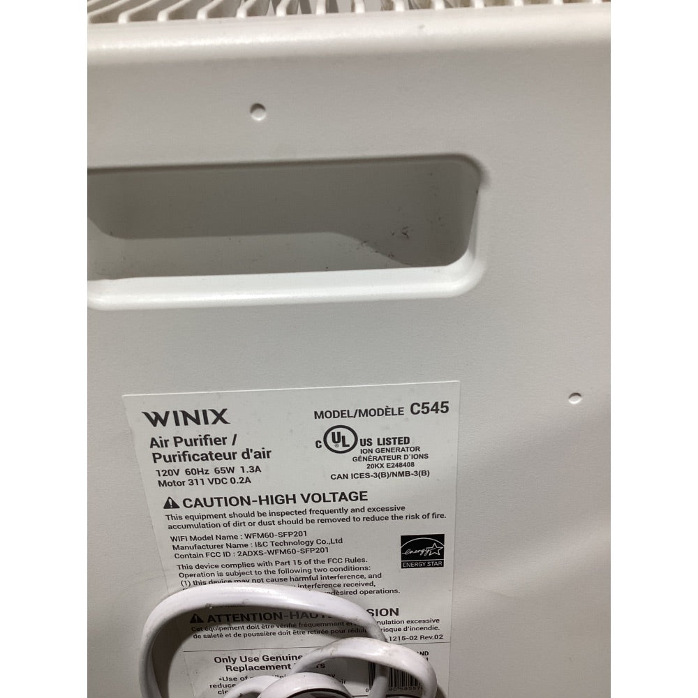 Lot # 874 WINIX C545 Air Purifier $120