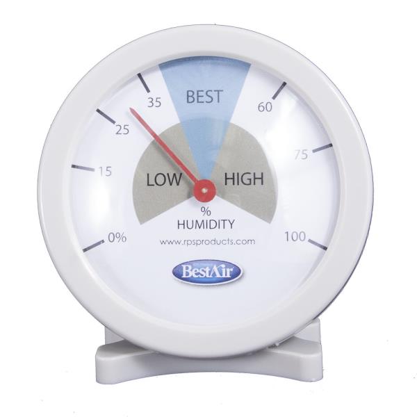 Lot # 1111 BestAir HG050-PDQ-4 Hygrometer, Humidistat Humidity Monitor, Single Pack