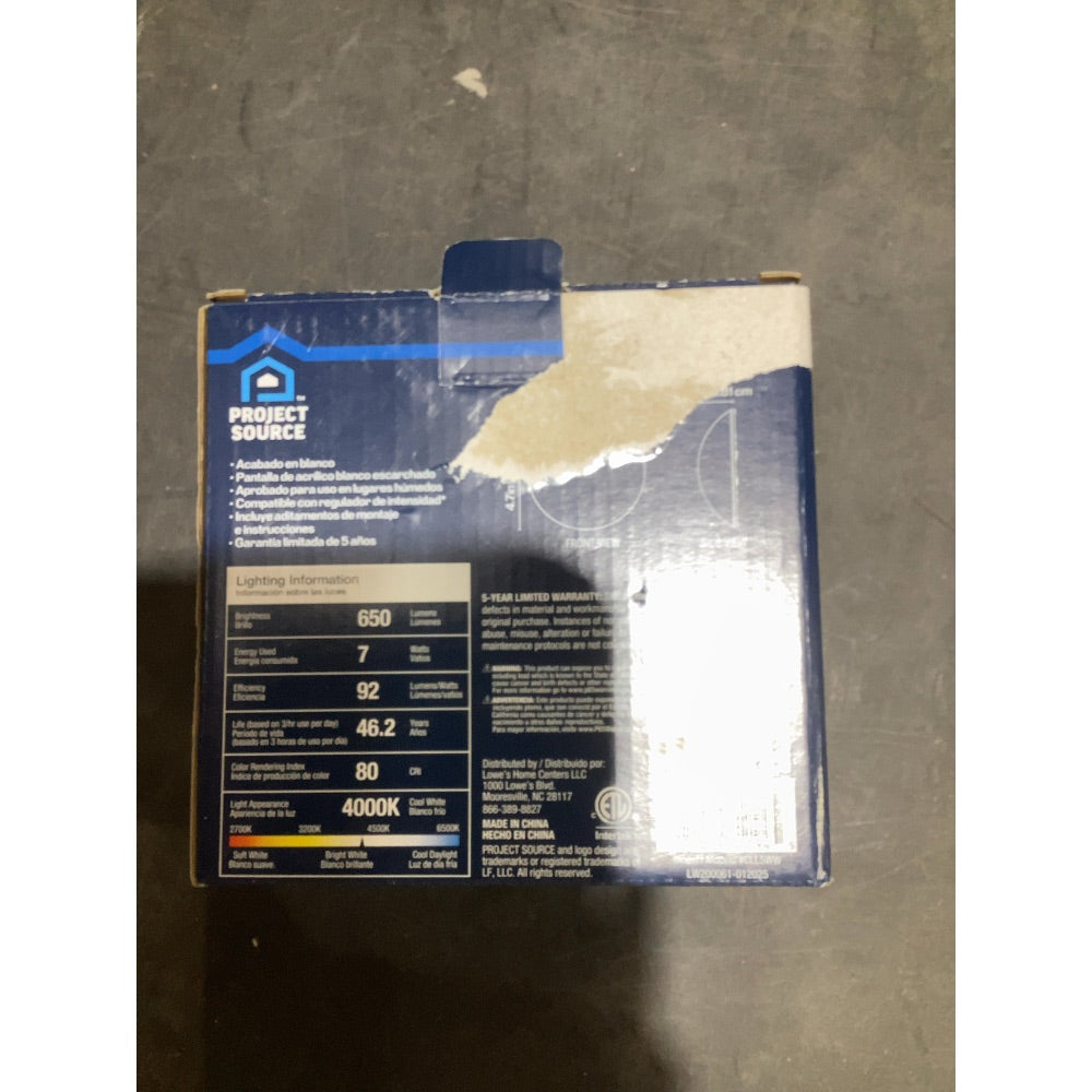 Lot # 1605 Project Source LED Light $10.00