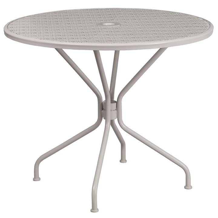 Lot # 2098 Flash Furniture Light Gray Patio-Side-Tables $148.60