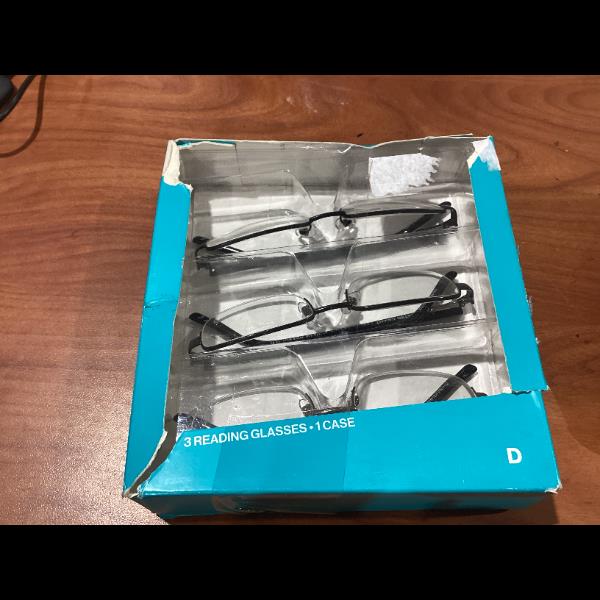 Lot # 925 PAOT Black Reading Glasses 3-Pack $19.99