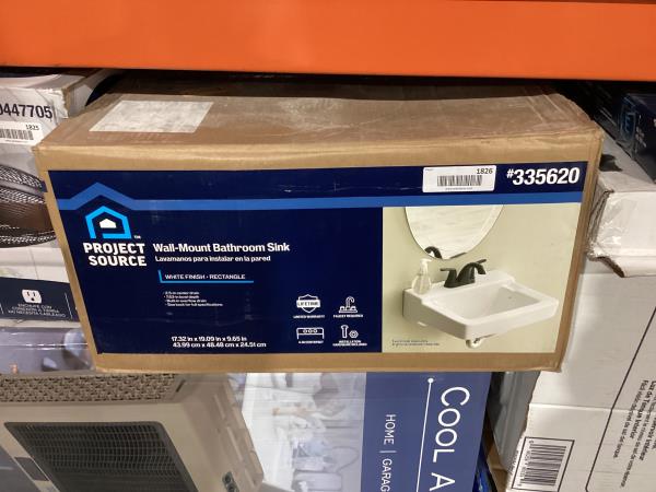 Lot # 1826 AquaSource White Wall Mount Square Sink $109