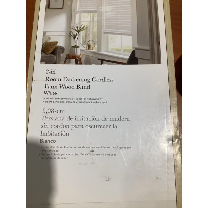 Lot # 148 White Faux Wood Blinds $45