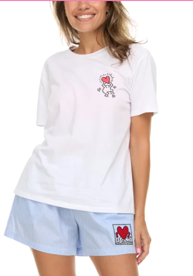 Keith Haring Ladies' Tee and Boxer Set-Small