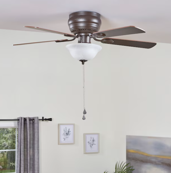 Lot # 441 Harbor Breeze Mayfield 44" Bronze Flush Fan $80