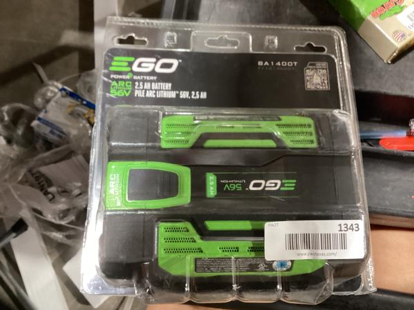 Lot # 1343 EGO Power 56V 2.5Ah Battery $1.99.99