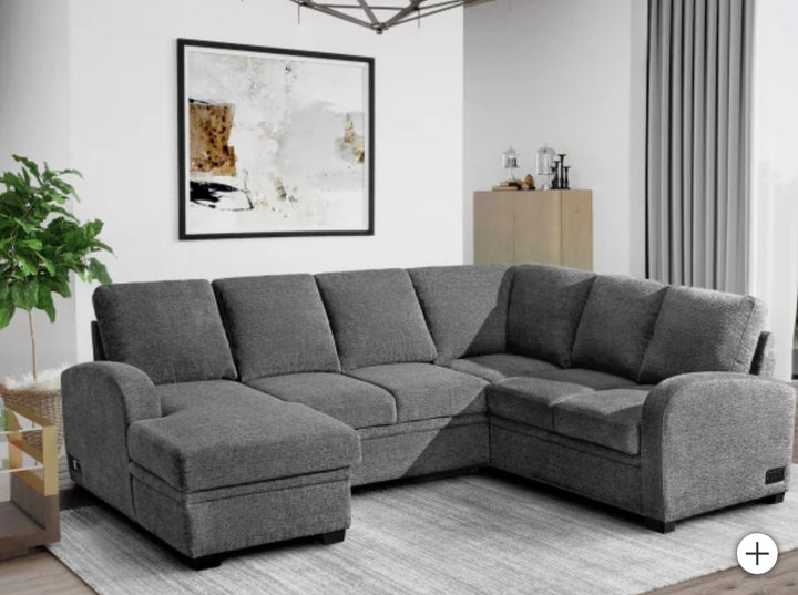 Coddle Aria Sleeper Sectional with Reversible Chaise and Storage