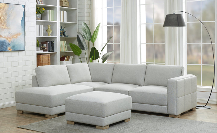 Drayden Fabric Sectional with Ottoman